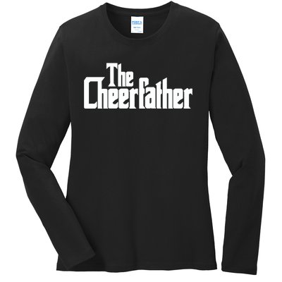 The Cheerfather Fathers Day Cheerleader Gift Ladies Long Sleeve Shirt