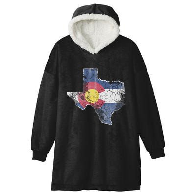 Texas Colorado Flag Family Hooded Wearable Blanket