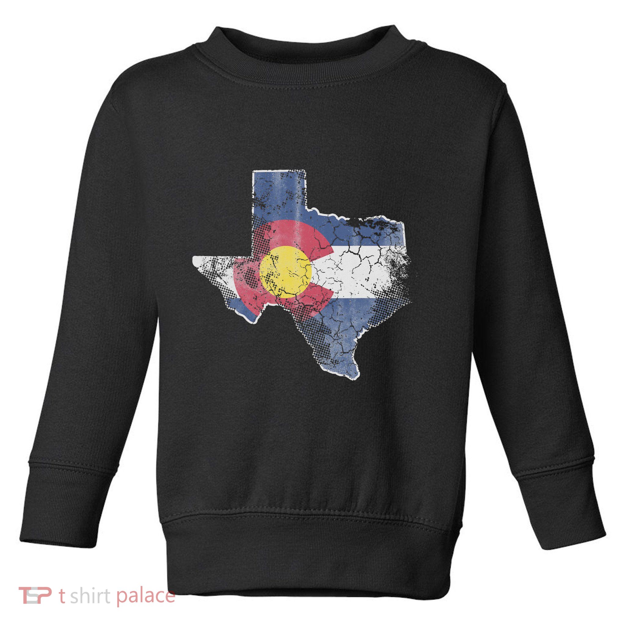 Texas Colorado Flag Family Toddler Sweatshirt