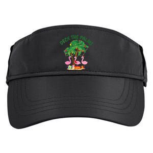 Tropical Christmas Florida Flamingo Deck The Palms Adult Drive Performance Visor