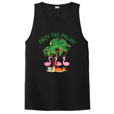 Tropical Christmas Florida Flamingo Deck The Palms PosiCharge Competitor Tank