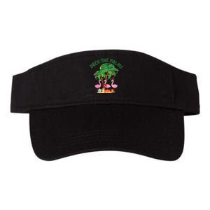 Tropical Christmas Florida Flamingo Deck The Palms Valucap Bio-Washed Visor