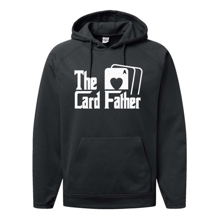 The Card Father Funny Poker Game Cards Playing Father Performance Fleece Hoodie