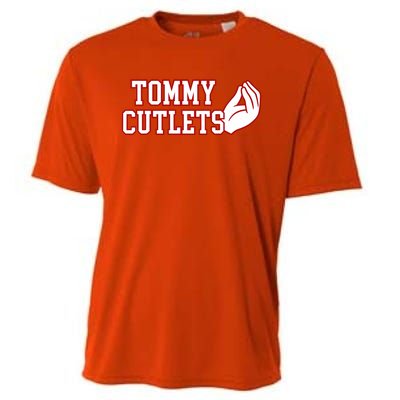 Tommy Cutlets Football Quarterback Ny Italian Hand Gesture Cooling Performance Crew T-Shirt