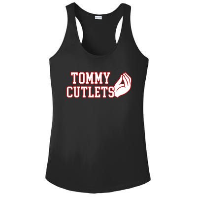 Tommy Cutlets Football Quarterback Ny Italian Hand Gesture Ladies PosiCharge Competitor Racerback Tank