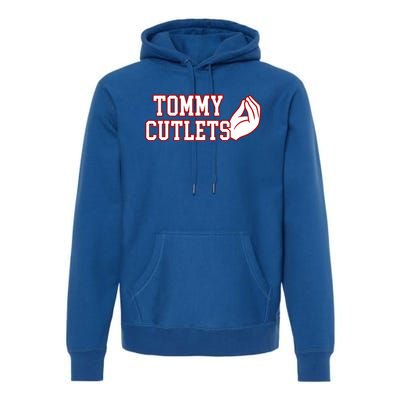 Tommy Cutlets Football Quarterback Ny Italian Hand Gesture Premium Hoodie