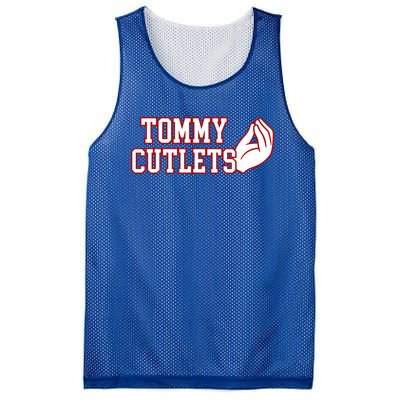 Tommy Cutlets Football Quarterback Ny Italian Hand Gesture Mesh Reversible Basketball Jersey Tank