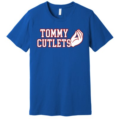 Tommy Cutlets Football Quarterback Ny Italian Hand Gesture Premium T-Shirt