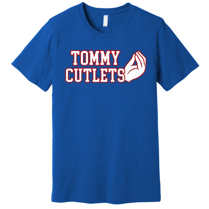 Tommy Cutlets Football Quarterback Ny Italian Hand Gesture Premium T-Shirt