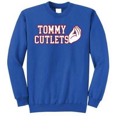 Tommy Cutlets Football Quarterback Ny Italian Hand Gesture Tall Sweatshirt