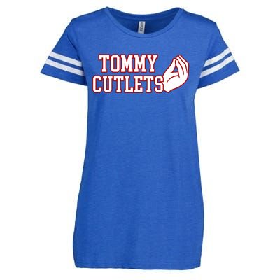 Tommy Cutlets Football Quarterback Ny Italian Hand Gesture Enza Ladies Jersey Football T-Shirt