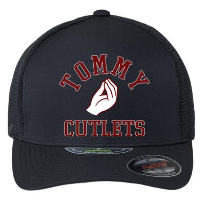 Tommy Cutlets Funny Italian Hand Football Flexfit Unipanel Trucker Cap