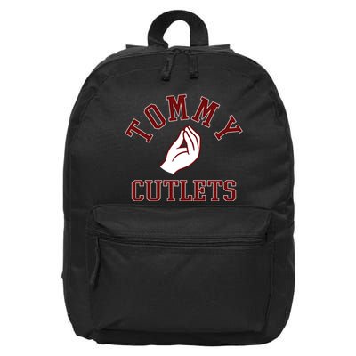 Tommy Cutlets Funny Italian Hand Football 16 in Basic Backpack