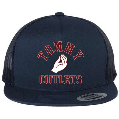 Tommy Cutlets Funny Italian Hand Football Flat Bill Trucker Hat