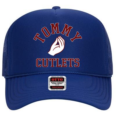 Tommy Cutlets Funny Italian Hand Football High Crown Mesh Back Trucker Hat