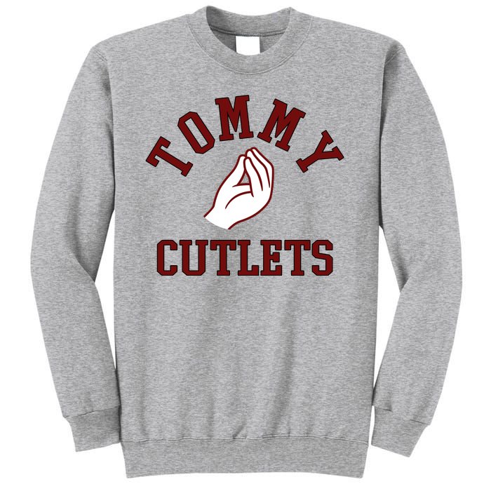 Tommy Cutlets Funny Italian Hand Football Tall Sweatshirt