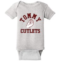 Tommy Cutlets Funny Italian Hand Football Baby Bodysuit