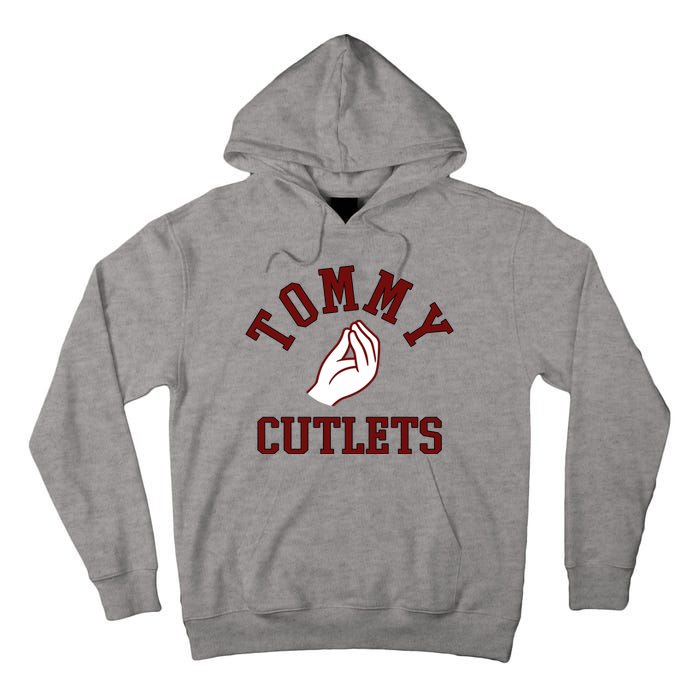 Tommy Cutlets Funny Italian Hand Football Tall Hoodie