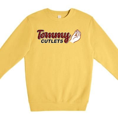 Tommy Cutlets Football Quarterback Funny Vintage Premium Crewneck Sweatshirt