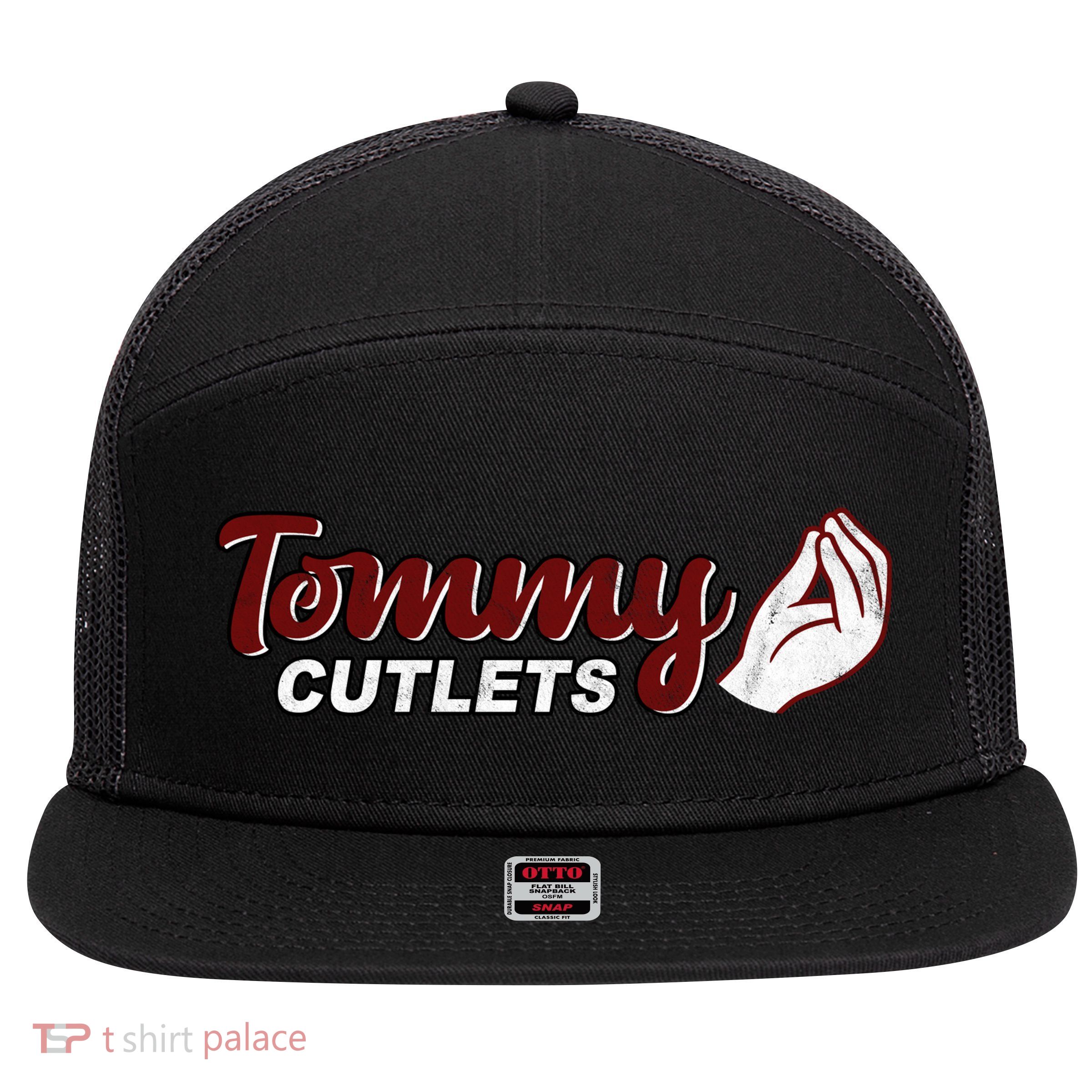 Tommy Cutlets Football Quarterback Funny Vintage 7 Panel Mesh Trucker Snapback Hat