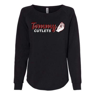 Tommy Cutlets Football Quarterback Funny Vintage Womens California Wash Sweatshirt