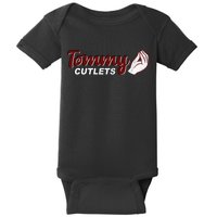 Tommy Cutlets Football Quarterback Funny Vintage Baby Bodysuit
