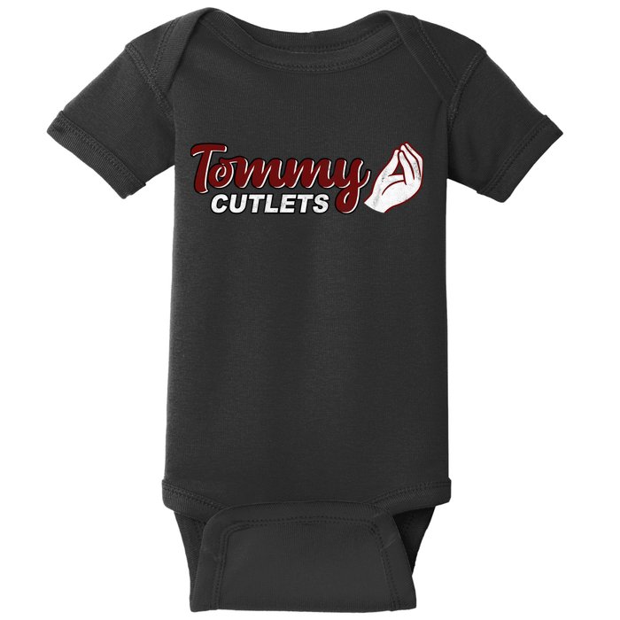 Tommy Cutlets Football Quarterback Funny Vintage Baby Bodysuit