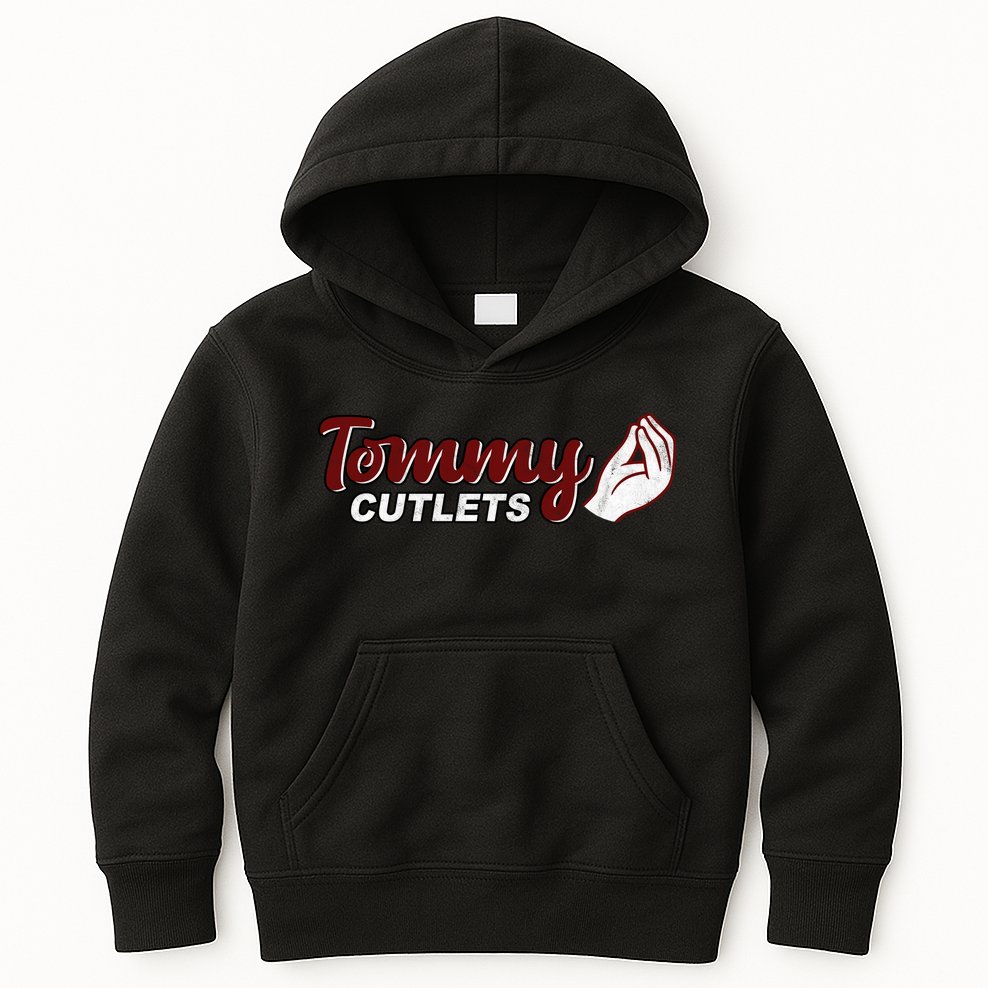 Tommy Cutlets Football Quarterback Funny Vintage Kids Hoodie