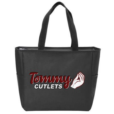 Tommy Cutlets Football Quarterback Funny Vintage Zip Tote Bag