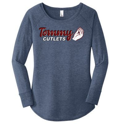 Tommy Cutlets Football Quarterback Funny Vintage Women's Perfect Tri Tunic Long Sleeve Shirt