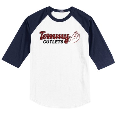 Tommy Cutlets Football Quarterback Funny Vintage Baseball Sleeve Shirt