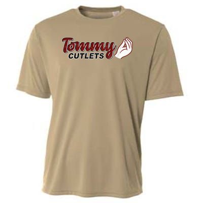 Tommy Cutlets Football Quarterback Funny Vintage Cooling Performance Crew T-Shirt