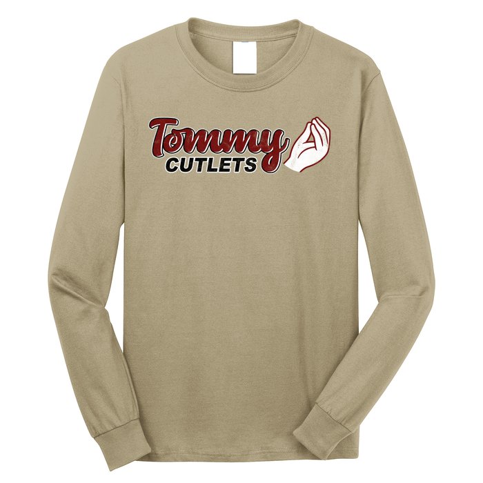 Tommy Cutlets Football Quarterback Funny Vintage Long Sleeve Shirt