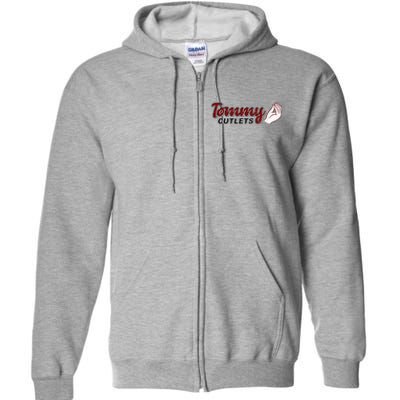 Tommy Cutlets Football Quarterback Funny Vintage Full Zip Hoodie