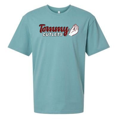 Tommy Cutlets Football Quarterback Funny Vintage Sueded Cloud Jersey T-Shirt