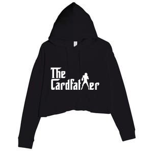 The Cardfather Funny Football Card Collector Trading Cards Crop Fleece Hoodie