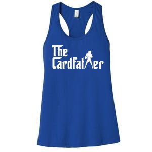 The Cardfather Funny Football Card Collector Trading Cards Women's Racerback Tank