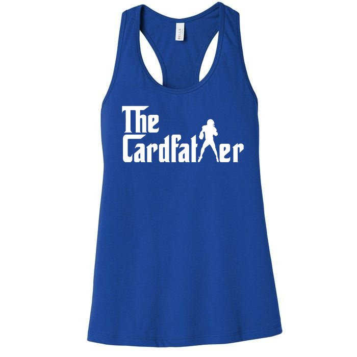 The Cardfather Funny Football Card Collector Trading Cards Women's Racerback Tank