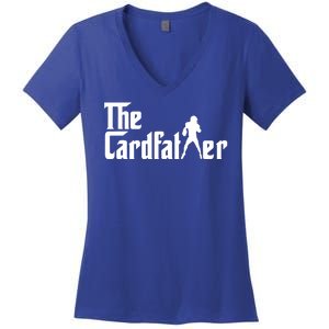 The Cardfather Funny Football Card Collector Trading Cards Women's V-Neck T-Shirt