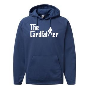 The Cardfather Funny Football Card Collector Trading Cards Performance Fleece Hoodie