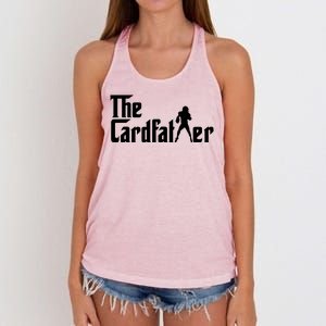 The Cardfather Funny Football Card Collector Trading Cards Women's Knotted Racerback Tank