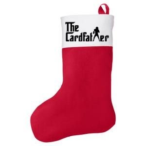 The Cardfather Funny Football Card Collector Trading Cards Felt Holiday Christmas Stocking