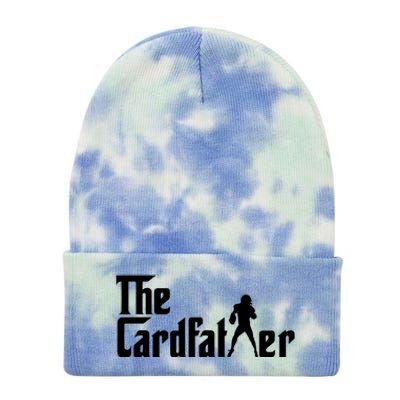 The Cardfather Funny Football Card Collector Trading Cards Tie Dye 12in Knit Beanie