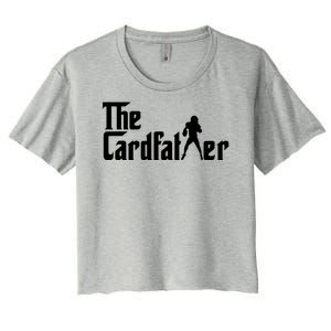 The Cardfather Funny Football Card Collector Trading Cards Women's Crop Top Tee