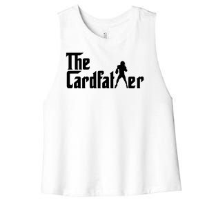 The Cardfather Funny Football Card Collector Trading Cards Women's Racerback Cropped Tank