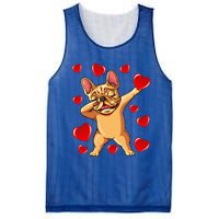 The Cream French Bulldog Dabbing Heart Valentines Day Gift Funny Gift Mesh Reversible Basketball Jersey Tank