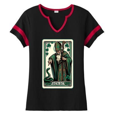 Tarot Card Funny St Patricks Day Gon Git St Patrick Ladies Halftime Notch Neck Tee