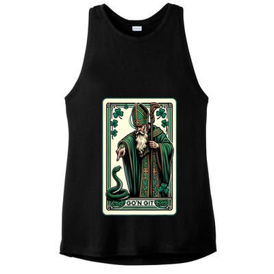 Tarot Card Funny St Patricks Day Gon Git St Patrick Ladies PosiCharge Tri-Blend Wicking Tank