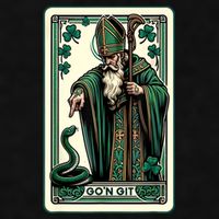 Tarot Card Funny St Patricks Day Gon Git St Patrick Ladies PosiCharge Tri-Blend Wicking Tank