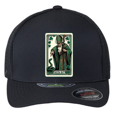 Tarot Card Funny St Patricks Day Gon Git St Patrick Flexfit Unipanel Trucker Cap